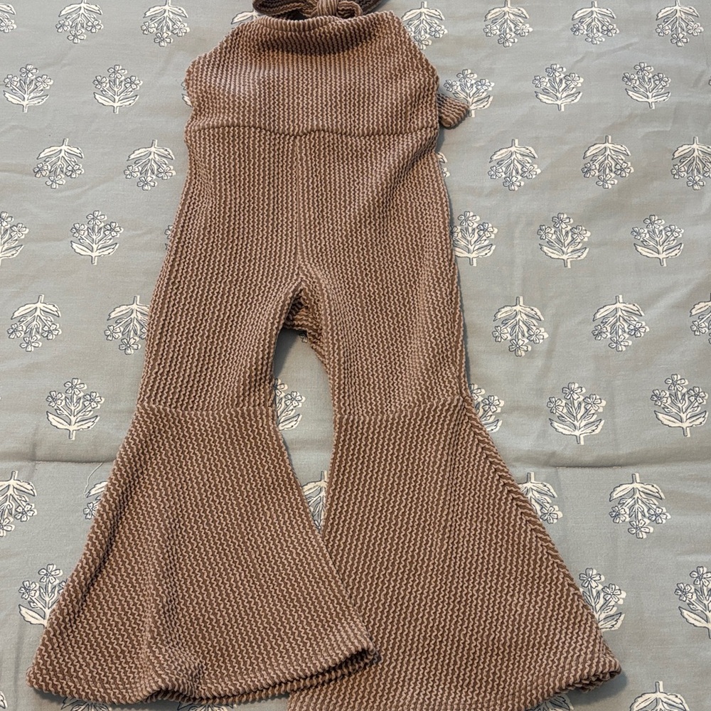 Kids' Knit Flare Pants - Tan